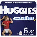 Huggies Overnites Nighttime Baby Diapers, Size 6, 84 Ct