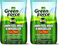 GREENFORCE G60015 4 in1 Lawn Feed Weed, Moss Killer, Green, 50 X 40 X 25 cm (Pack of 2)