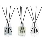 Set of 3 Fragrance Reed Diffusers,50ml Lavender Jasmine Lemongrass Aromatherapy Diffuser Set with 12 Black Fiber Sticks,Air Freshener for Bedroom Bathroom Office