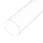 Rebower 6" Clear Plastic Rigid Pipe 47mm x 50mm(1 7/8" x 2") Acrylic Tube Round Polycarbonate Tubing, [for Plumbing, Hydraulics, Aquarium, DIY]