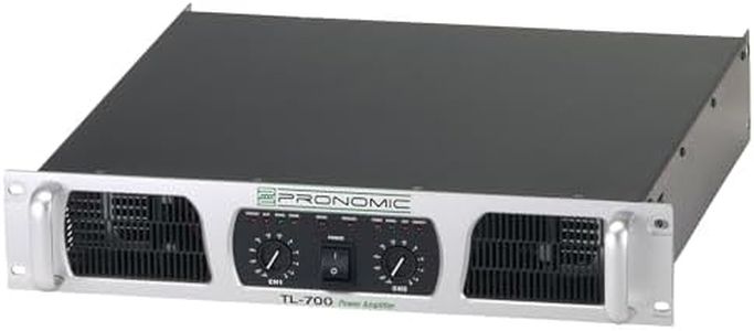 Pronomic TL-700 Amplificador de potencia - Amplificador de potencia estéreo con 2x 1600 vatios a 2 ohmios - Ventilador con control de temperatura - Modo paralelo, estéreo y puente - Clase H
