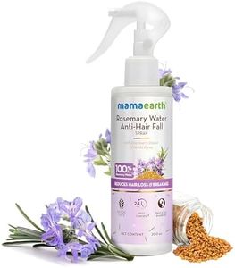 Mamaearth Rosemary Water Anti-Hair Fall Spray with 100% Pure Rosemary Water & Methi Dana | For Hair Growth | Stronger & Denser Hair | 24-H Frizz Control | Folligen ANALupe, Fision Aquashield | Shiny & Smooth Hair | 200 ml
