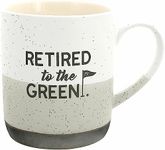 Pavilion Gift Company Large 15 Oz Stoneware Coffee Cup Mug Retired to Professional Grandpa, 1 Count (Pack of 1), Grey