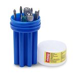 MorningVale Visko Tools 111 8 Blades Combination Screw Driver Set with Tester (Blue and White, 9-Pieces)