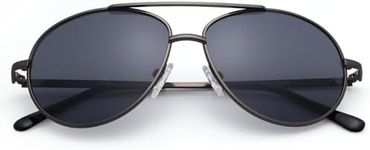 LotFancy Kids Aviator Sunglasses for Girls Boys, 100% UV Protection for Children Youth Juniors, Small Face Sun Glasses, Gray Frame & Lens