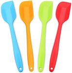 4-Piece Silicone Spatula, Heat-Resistant Non-Stick Rubber Spatulas with Stainless Steel Core