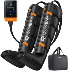 QUINEAR Cordless Leg Recovery System with 5-Zone Air Compression, Leg Massager for Circulation with 11 Levels & 3 Modes, Compression Boots for Athletes, Officer, Elderly(Medium)