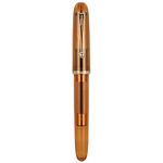 Jinhao 9016 Fountain Pen Medium Heartbeat Point, Dadao Series Transparent Amble Acrylic with Large Converter for Writing