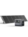 AFERIY Portable Power Station 2400W with 400W Solar Panel, 2048Wh Portable Power Station LiFePO4 with 400W Solar Panel, 230V AC Outlets, UPS, Solar Generator, Electric Generator for RV/Camping/Home