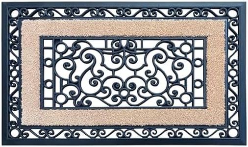 A1HC Natural Coir and Rubber Door Mat, 24" x 36", Thick Durable, Heavy Duty, Thin Profile Door Mat, Easy to Clean, Long Lasting, Front Door Entry Doormat