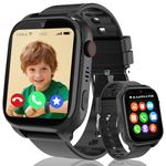 ELEJAFE 4G Kids Smart Watch Boys Girls,Smart Watch for Kids GPS Tracker with Video Call, Phone Call, Voice Chat, SOS Game IP68 Waterproof School Mode Smartwatch Birthday Gifts (Black)