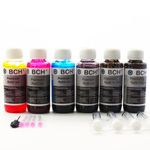 BCH Premium 600 ml (20oz) Bulk Refill Ink for HP Printers - (3 Pigment Black + Photo Dye)