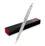 rOtring 800 Premium Mechanical Pencil | 0.5mm | Silver Metal Barrel | Non-Slip Knurled Grip | Unique Twist & Click Action | Gift Boxed