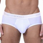 2(X)IST Men's Essential Cotton Contour Pouch Brief 3-pack Underwear, Pure White, M UK