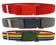 ArtGal Set of 3 Children's Belt, Adjustable, Stretch for Children Babies, EU, Unisex Elastic Belt Made in EU, Model 8, Large