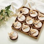 50 Pcs Wedding Favor Candle Holders Bridal Shower Favors Candles Rustic Wedding Favors Wedding Souvenirs for Guest Gifts Wedding Party Favors Wedding Decorations