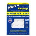 Mack's Pillow Soft Silicone Earplugs, 8 Pair - The Original Moldable Silicone Putty Ear Plugs for Sleeping, Snoring, Swimming, Travel, Concerts and Studying | Made in USA