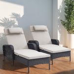 HUMMUH Patio Lounge Chairs Set of 2