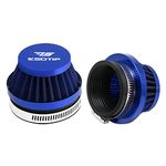 2PCS Motorcycle 55MM Air Intake Filter Universal Carburetor Air Filter Cleaner for Dirt Pit ATV SSR TTR Bike Breather Filter Fit for Many Different Carburetors (Blue 55MM)