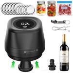 Mason Jar Vacuum Sealer,NAUQUOHZ 3 in 1 Electric Vacuum Sealer Kit for Wide & Regular Mouth Mason Jars & Vacuum Bags,Wine Saver Pump,Cordless Portable Canning Vacuum Sealer Machine