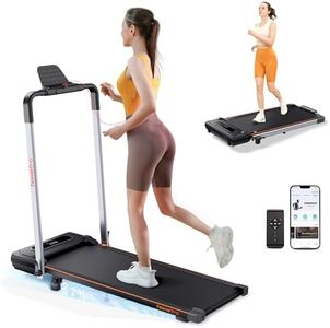 homeTro Folding Treadmill - Walking Treadmill with 7% Incline - 2.5HP Treadmills for Home Under Desk - Walking Pad Foldable with LED Display and Touch Screen, 12 Modes, Indoor Running