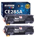 [2-Pack] HI-VISION HI-YIELDS Compatible Toner Cartridge Replacement for HP 85A CE285A 35A CB435A, Work with HP Laserjet Pro P1102w P1109w M1212nf M1217nfw P1005 P1006 Printer (Black, 2-Pack)