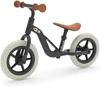 Chillafish Charlie, 10" Balance Bike with EVA Foam Tires, Adjustable seat and Handle bar Complete with Built in Carry Handle, Ages 1.5 – 4 yrs, Black