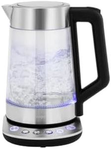 Kogan 1.7L Double Wall Smart Glass Kettle with Digital Base - KA17KETGLSBA