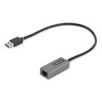 StarTech.com USB 3.0 to Gigabit Ethernet Network Adapter - 10/100/1000 Mbps, USB to RJ45, USB 3.0 to LAN Adapter, USB 3.0 Ethernet Adapter (GbE), 11in Attached Cable, Driverless Install (USB31000S2)