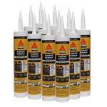 SIKA Sikaflex-410 Asphalt Sealant, Black, Self-Leveling Hybrid Sealant for Filling Cracks in Asphalt Driveways, Roadways, and Pavements - 9 fl. oz. Cartridge, Fills Cracks up to 1.5 in. Wide (12 Pack)