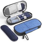 Gelozid Insulin Pen Cooler Travel Case Diabetic Medication Insulated Cool Organizer with 2 Reusable Ice Packs for Insulin Pen and Other Diabetic Supplies, for the Daily Life and Trip, Blue, Cooler