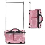 Fanwoli 23" Dance Bag | Upgraded Stable System & Waterproof Glittering Fabric | More Lightweight & Wear-Resistant | Ideal Competition Duffle Bag with Garment Rack | New for 2024, Sparkling Pink,