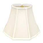 Royal Designs, Inc. Flare Bottom Outside Corner Scalloped Basic Lamp Shade, BSO-701-14EG, 8 x 14 x 11, Eggshell