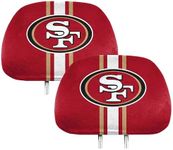 FANMATS NFL - San Francisco 49ers 2 Piece Full Color Headrest Cover Set , 12