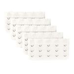 sourcing map Women 3 Rows 6 Hooks Brassiere Eye Tape Strap Extender 3 Pcs White