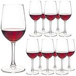 HAKEEMI Wine Glasses Set of 12, 12 oz Red White Wine Glasses, Clear, Dishwasher Safe