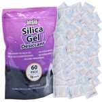 ANSIO 5 gram Silica Gel Desiccant Sachets Moisture Absorbers - Pack of 60