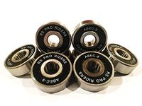 RS Pro Riders 16 X BLACK ABEC 9 627 (7x22x7mm) SKATE BEARINGS ROLLER HOCKEY DERBY
