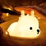 CHWARES Night Light for Kids, Deer Nursery Night Lights with Battery, 7 Color Table Lamp,Room Decor, Type-C Rechargeable, Cute LED Multicolor Gifts for Baby, Children, Toddlers, Teen Girls