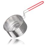 Tenta Kitchen 18/8(304) Stainless Steel Large Fine Mesh Strainer Micro-Perforated Flat Buttom Colander Stainless Steel Punched - Designed for Chef Commercial and Your Home 7.1 Inch/18 cm Diameter