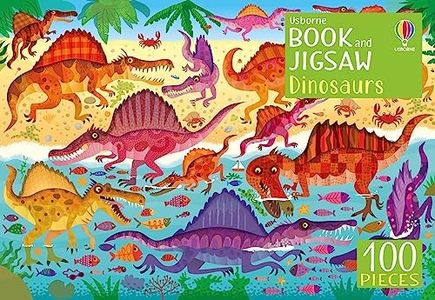 Usborne Dinosaurs Book with 100-Pieces Jigsaw Puzzle