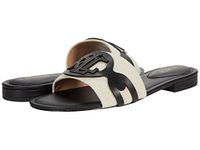 Lauren by Ralph Lauren Women's Alegra Sandal, Natural/Black Two-Tone Canvas/Burnished Calf, 6.5 UK