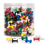 400Pcs Push Pins, Thumb Tacks for Bulletin Board, Stick Pins Thumb Tacks for Cork Board Wall Hangings, Office Tacks Color Pins for Desk Decor Organization (Assorted Colors)