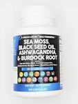 Clean Nutraceuticals Sea Moss Black Seed Oil Ashwagandha Turmeric Bladderwrack Burdock & Vitamin C Vitamin D3 with Elderberry Manuka Dandelion Yellow Dock Iodine Chlorophyll ACV - 2Pack