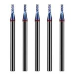 AYCHOLIZ 5PCS 1/16" Solid Carbide Square Nose End Mills Set 65HRC Tungsten Steel Micro Milling Cutter 4 Flute CNC Milling Bits for Stainless Steel