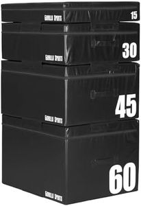 GORILLA SPORTS® Plyo Box - 60/45/30/15cm, Einzeln/Set (150cm), Soft mit Füllung aus Schaumstoff - Jump Box, Sprungbox, Sprungkasten, Plyometrisches Training, Sprungkrafttraining