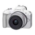 Canon EOS R50 Mirrorless Camera with RF-S18-45mm f/4.5-6.3 is STM Lens (24.2 MP) for Video Vlogging - White