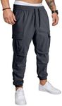JMIERR Men's Grey Cargo Pants Stret