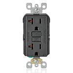 Leviton GFNT2-E 104-GFNT2-00E 20A BLK SLFT GFCI OUTLET, 20 Amp, Black