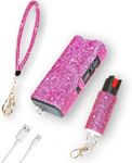 MagiUSA Bling 3 in 1 Stun Gun Pepper Spray Kit for Women, Pink